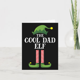 Cool Dad Elf Matching Family Group Christmas Party Card