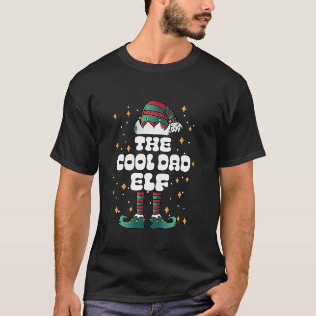 Cool Dad Elf Xmas Group Christmas Matching Family  T-Shirt (Front)
