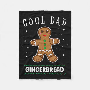 Cool Dad Gingerbread Man Cookie Family Christmas P Fleece Blanket