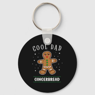 Cool Dad Gingerbread Man Cookie Family Christmas P Keychain