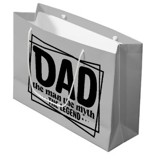 Cool Dad man myth legend Large Gift Bag