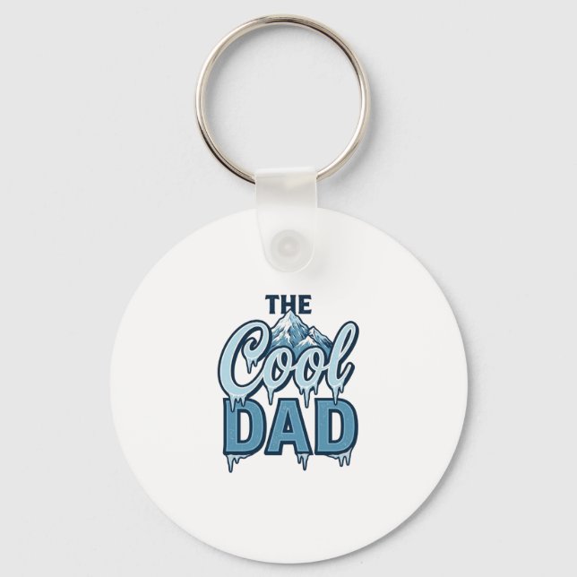 Cool Dad Mountain Vintage Graphic Design_1 Keychain (Front)