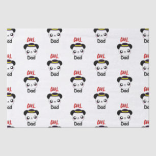 Cool Dad Polar Bear Panda Daddy Happy Fathers Day Tissue Paper