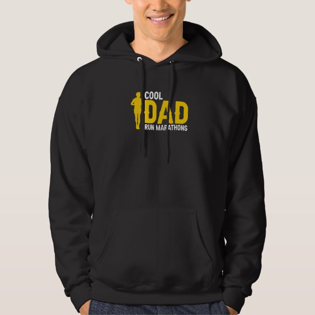 Cool DAD Run Marathons Awesome Runner For DADS Pre Hoodie (Front)