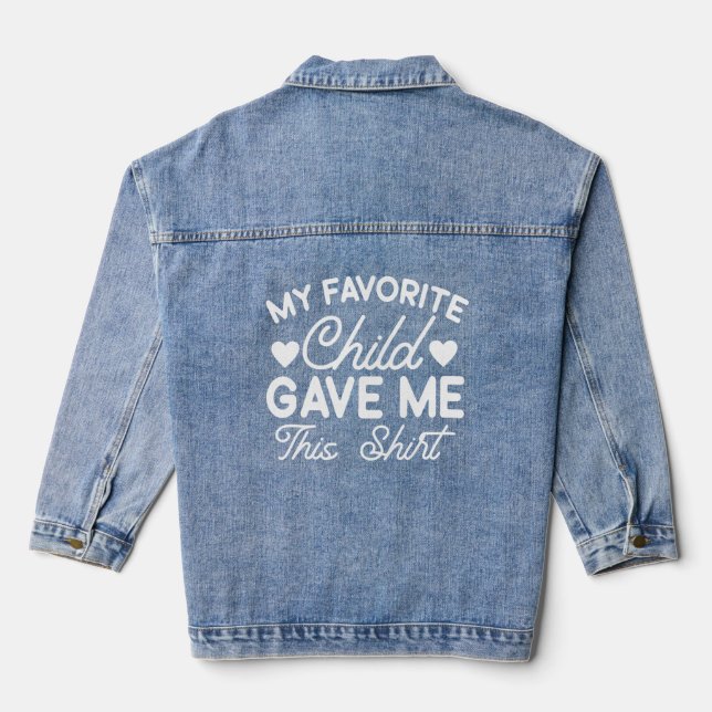 Cool Dad  – Sarcastic Dad Quote Denim Jacket (Back)