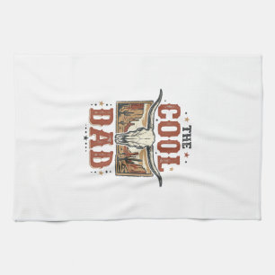 Cool Dad Western Longhorn Skull Vintage Shirt Desi Kitchen Towel