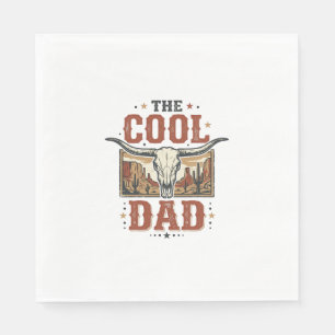 Cool Dad Western Longhorn Skull Vintage Shirt Desi Napkin