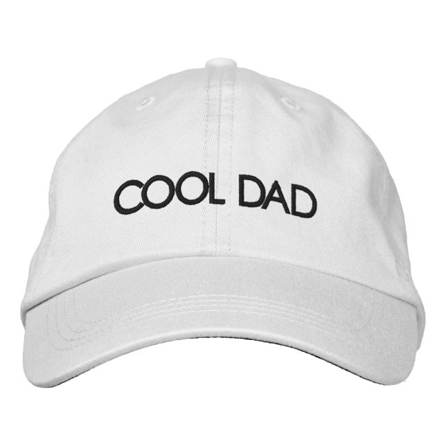 Cool Dad white black personalized custom modern Embroidered Hat (Front)