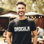 Cool DADCULA Drippy Script Fun Dad's Halloween T-Shirt<br><div class="desc">Embrace your inner cool DADCULA! 🎃 Customize this fun Halloween tee with your own twist. Get ready for spooky vampire style! Matching family shirts for Momster,  little boo etc available. 👻 #CoolDaddyTee #HalloweenFun #DadsCostume #Dadcula</div>