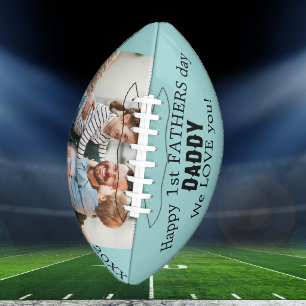 Cool Daddy 1st Fathers Day Football Personalize