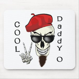 Cool Daddy - O Beatnik Skull Mouse Pad