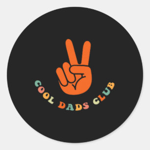 Cool Dads Club 2 Sided Funny Fathers Day Classic Round Sticker