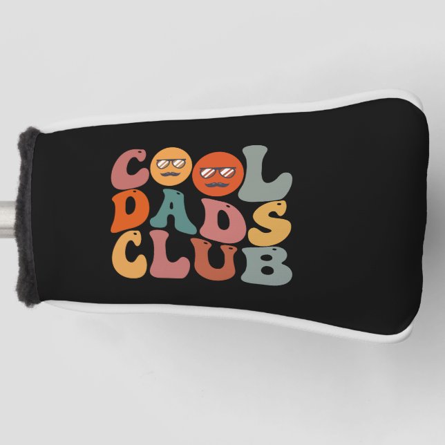 Cool Dads Club Dad Father's Day Retro Groovy Golf Head Cover (Front)