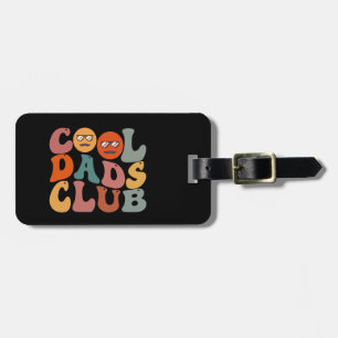 Cool Dads Club Dad Father's Day Retro Groovy Luggage Tag
