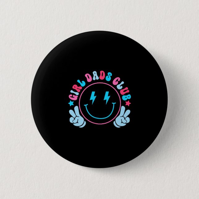 Cool Dads Club Father's Day From Daughter Son Funn 2 Inch Round Button (Front)