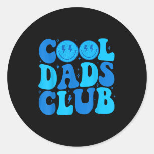 Cool Dads Club Shirt Retro Groovy Dad Father's Day Classic Round Sticker