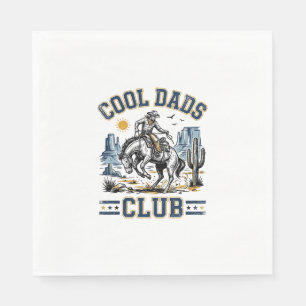 Cool Dads Club Vintage Cowboy Western Shirt Design Napkin
