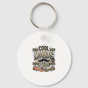 Cool Dads Club Vintage Engraving Dad Shirt Design_ Keychain