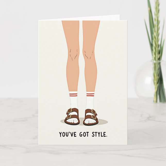 Cool Dads Day Sandals Card (Front)