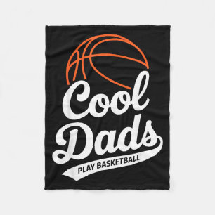 Cool Dads Play Basketball Dad Graphic Art Fleece Blanket