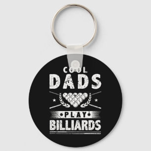 Cool Dads Play Billiards Keychain