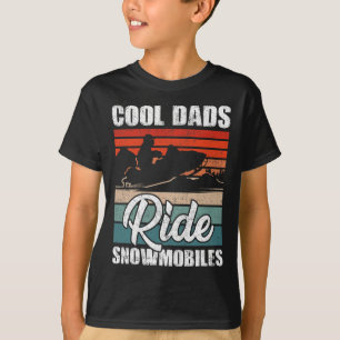 Cool Dads Ride Snowmobiles - Father Snowcross Moto T-Shirt