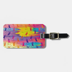 Cool dancers pattern luggage tag