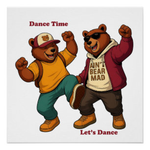 Cool Dancing Bears Poster