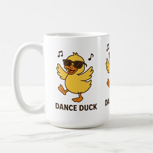 Cool Dancing Duck Coffee Mug (Left)
