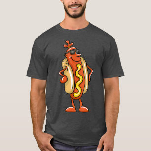 Cool Dancing Hot Dog Gift Funny Hotdog Gifts T-Shirt