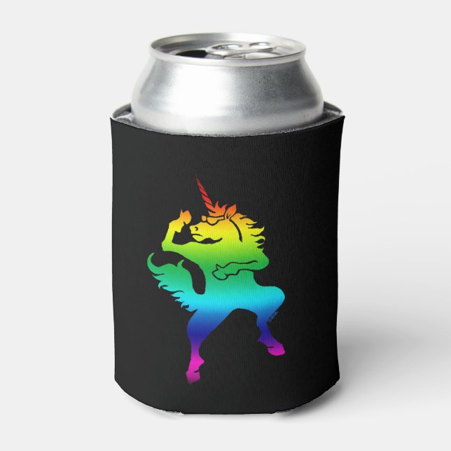 Cool dancing unicorn can cooler (Can Front)