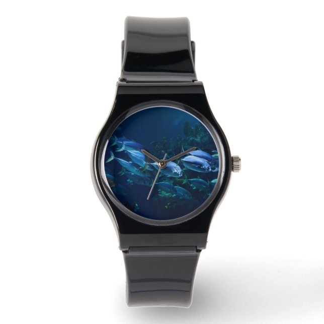 Cool Dark Aquarium Fish Shoal Watch (Front)