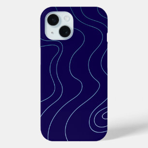 Cool Dark Blue Light Blue Waves iPhone / iPad case