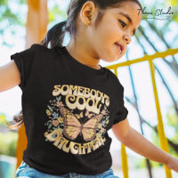 Cool Daughter Butterfly Wild Flower Vintage Retro