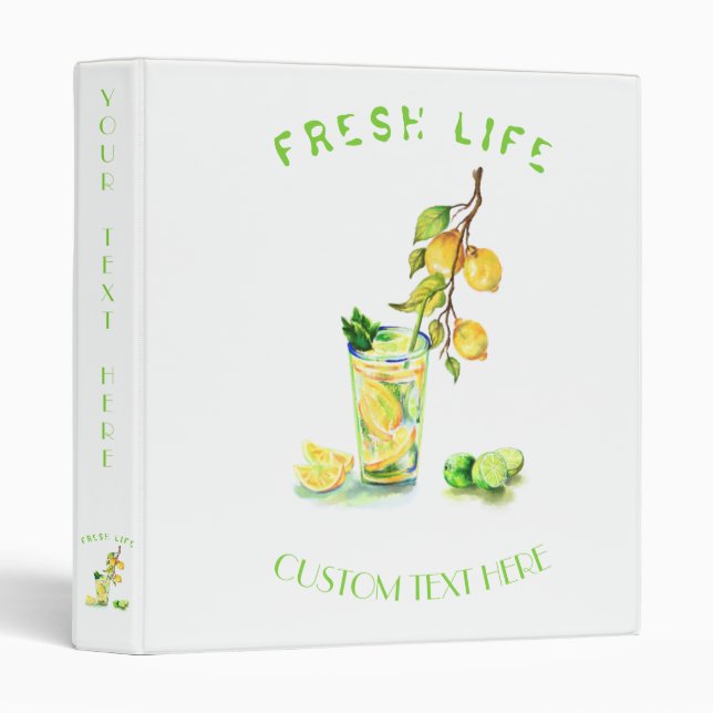 Cool de jus de citron frais Boire Classeur de citr (Devant/Côté)