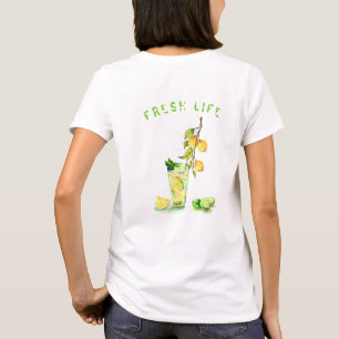 Cool de jus de citron frais Boire T-shirt citron