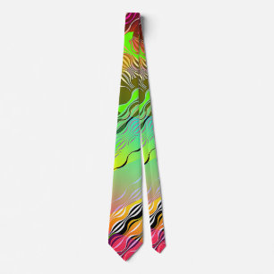 COOL DEBONAIR FLOWING MULTI COLOR NECKTIE TIE