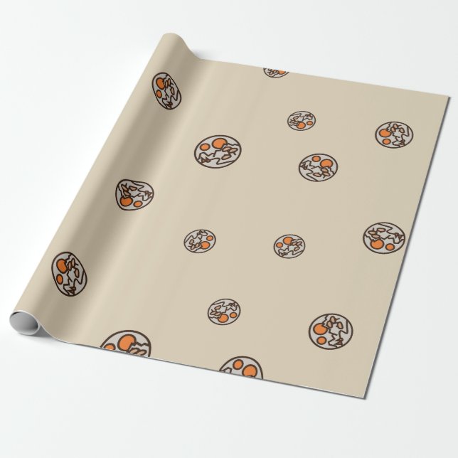 Cool Decentraland Cryptocurrency Coin Sign Pattern Wrapping Paper (Unrolled)