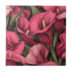Cool Decorative Calle Lilies Tiles For Spa-Style