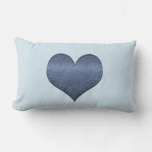 Cool Denim Look Lumbar Pillow