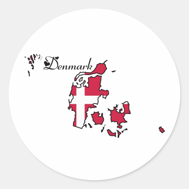 Cool Denmark Classic Round Sticker (Front)