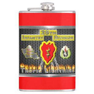 Cool Design 25th Infantry Division Hip Flask