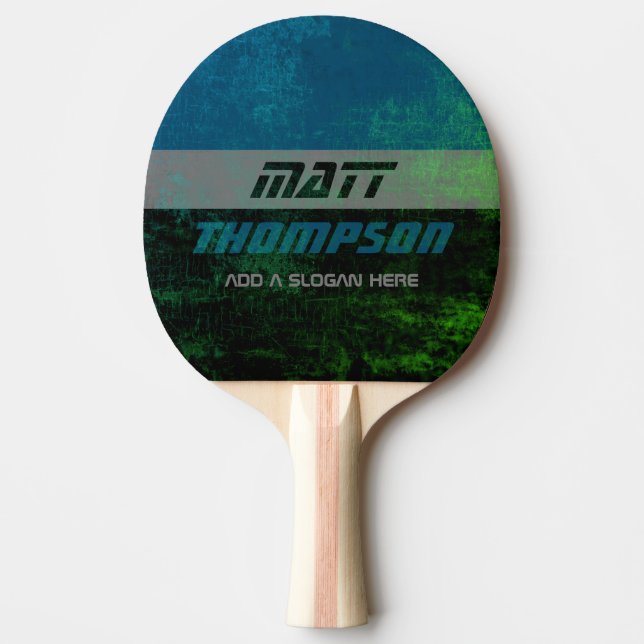 cool design for a ping pong paddle with his name (Front)