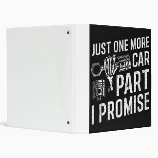 Cool Design Just One More Car I Promise Binder