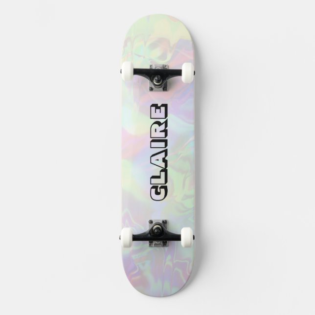 Cool Design Name Collectable Holographic Skateboard (Front)