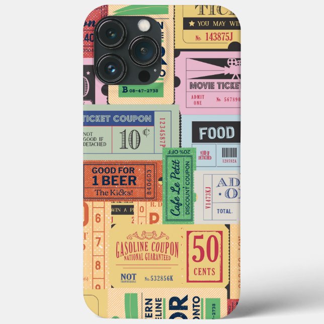 Cool design Western Old cenima tickets Rustic  Case-Mate iPhone Case (Back)