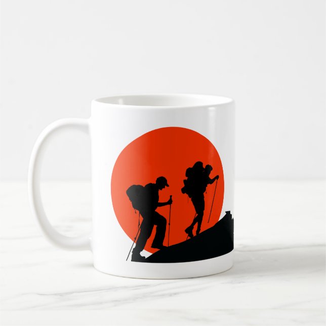 cool designer mug i love hiking (Left)
