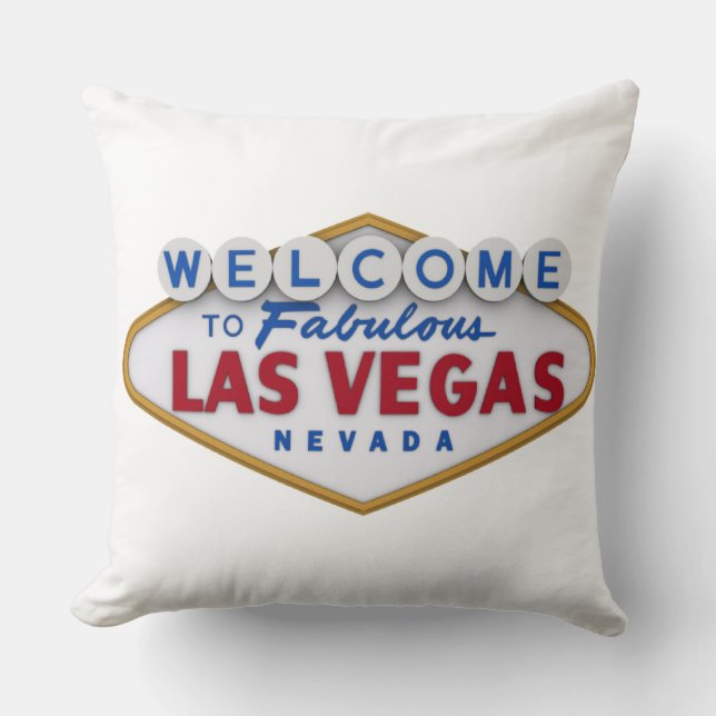 cool designer pillow welcome to las vegas (Front)