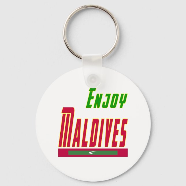 Cool Designs For Maldives Keychain (Front)