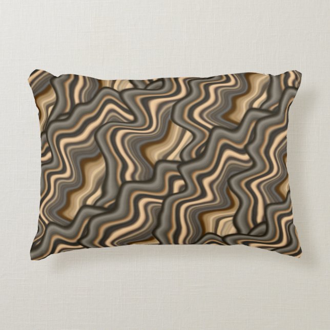 COOL Digital Rock Formation Accent Pillow (Front)